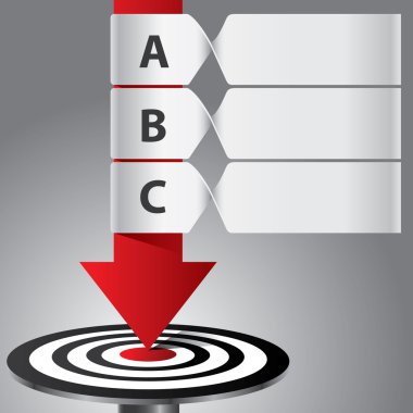 target arrow banner infographic clipart