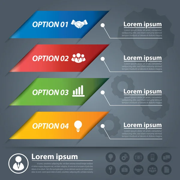 Infográficos de banner de negócios — Vetor de Stock