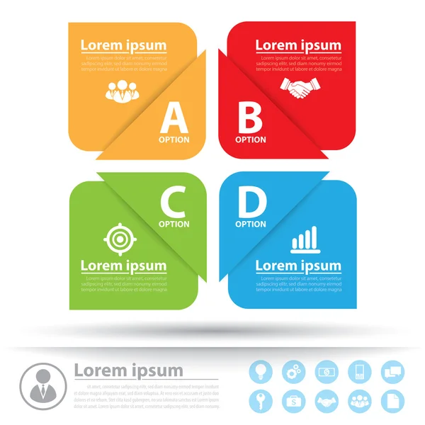 Iş afiş infographics — Stok Vektör