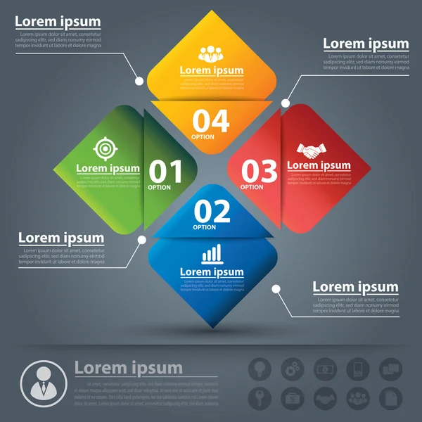 Obchodní hlavičkou infografika — Stockový vektor