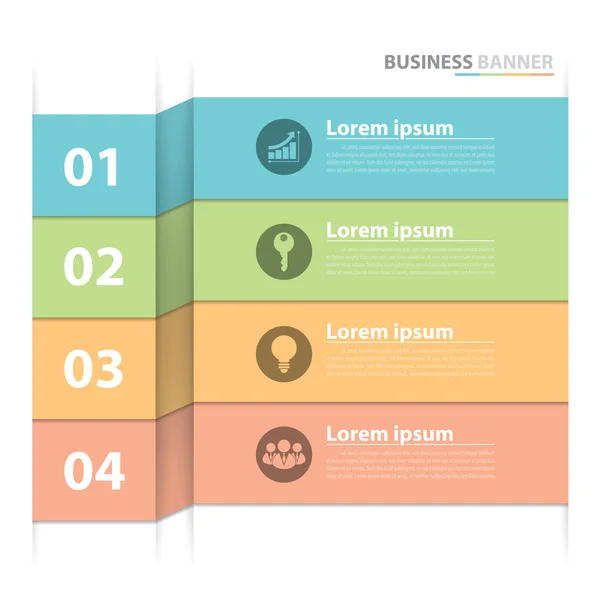 Business Banner Infografik — Stockvektor