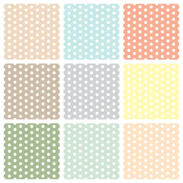 Vintage sorunsuz polka dot desenleri kümesi
