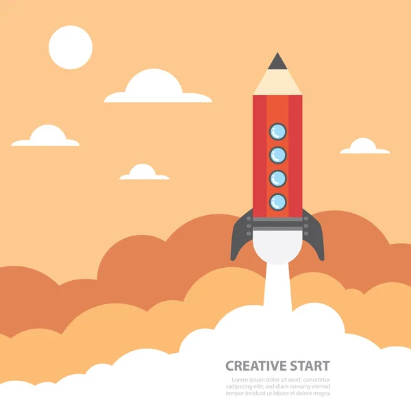 Inicio creativo — Vector de stock