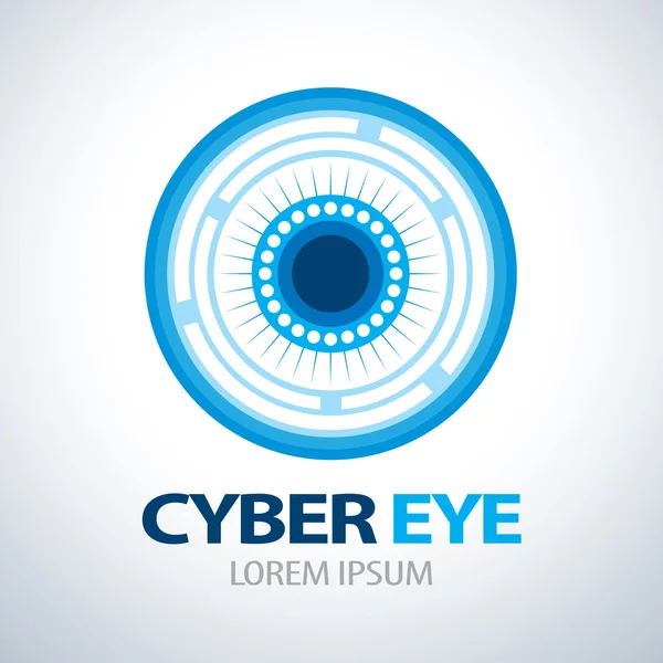 Cyber μάτι σύμβολο εικονίδιο — Διανυσματικό Αρχείο