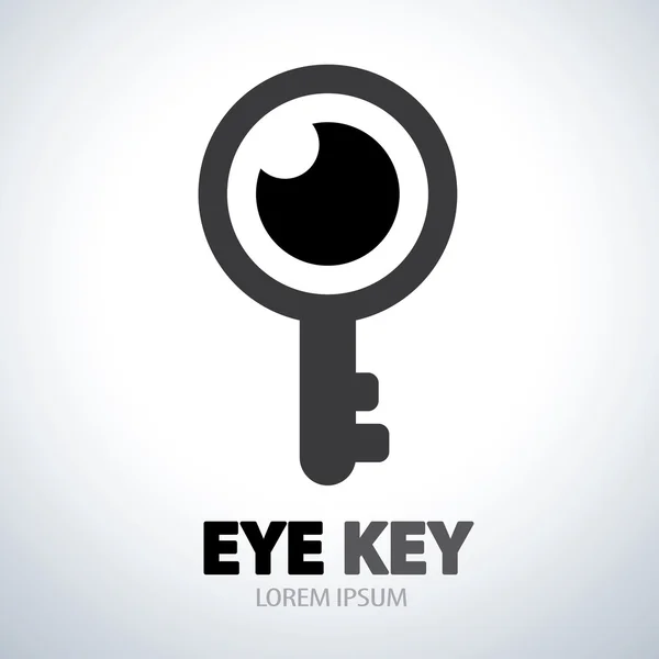 Eye key symbol icon — Stock Vector