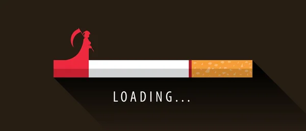 Zigarette zu Tode geladen — Stockvektor