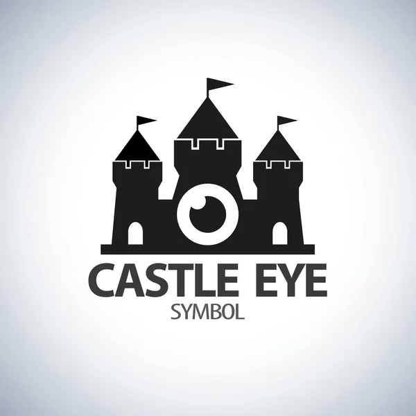 Castle eye symbol icon — Stock Vector