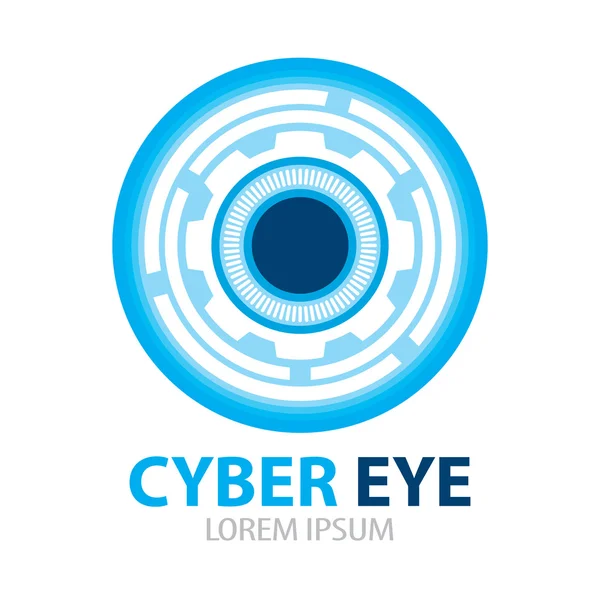 Cyber eye symbol icon — Stock Vector