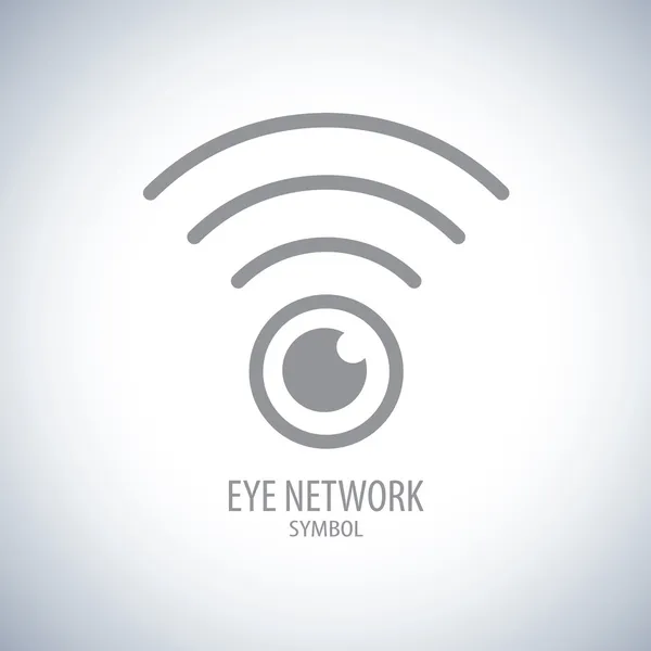 Eye network symbol icon — Stock Vector