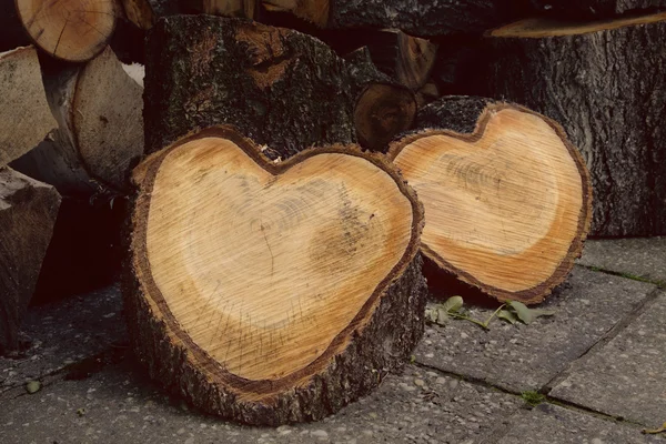 Wälder in Herzform — Stockfoto