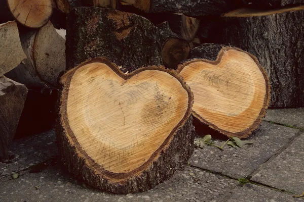 Bosques en forma de corazones Imagen de archivo