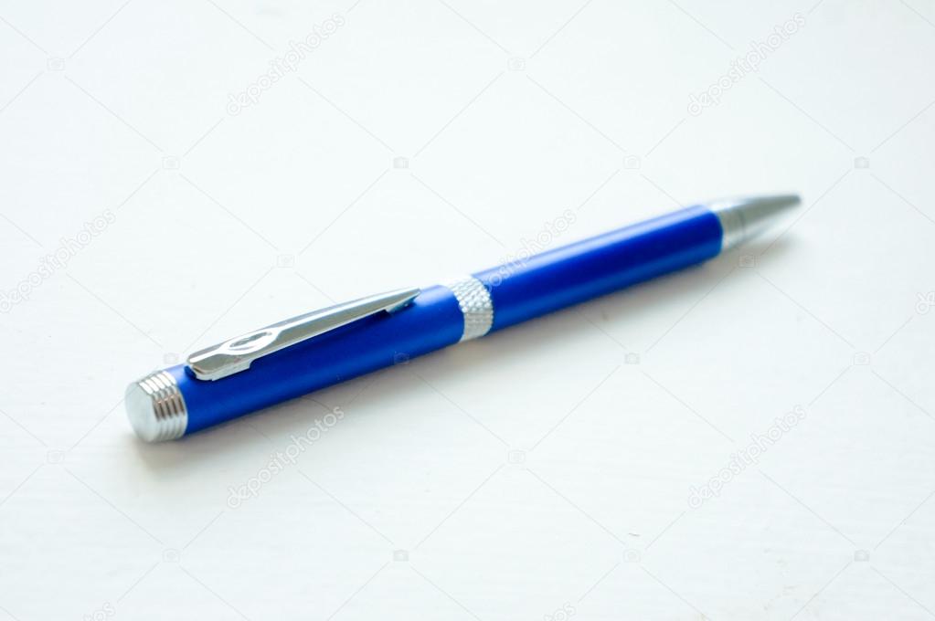 Pen on white background