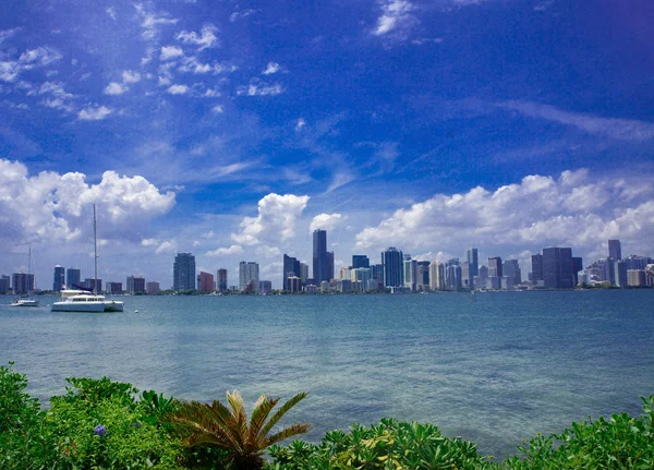 O horizonte de Miami — Fotografia de Stock