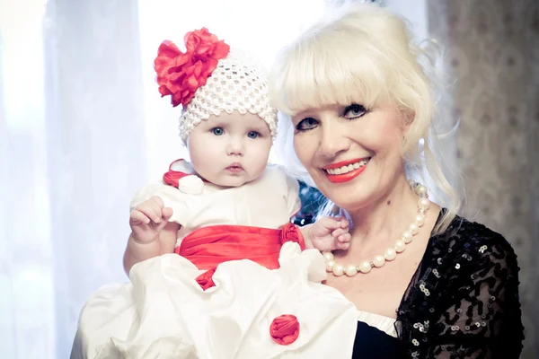 Grandmother with granddaughter — Stock Photo, Image