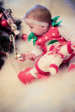 kardan adam ve şeker ile Noel babygirl