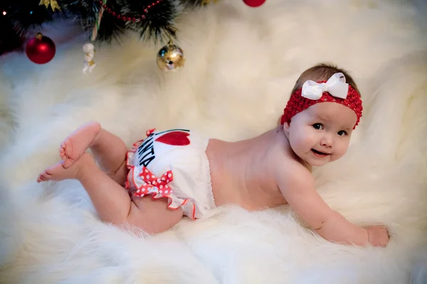 Christmas baby girl — Stock Photo, Image