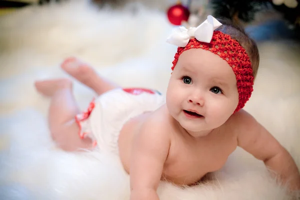 Christmas baby girl — Stock Photo, Image