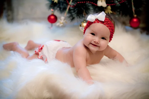 Natal bebê menina — Fotografia de Stock