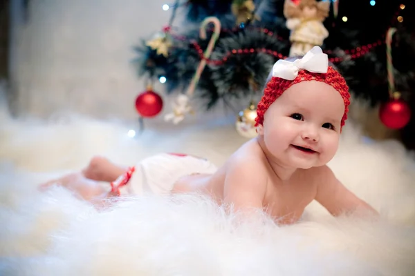 Christmas baby girl — Stock Photo, Image