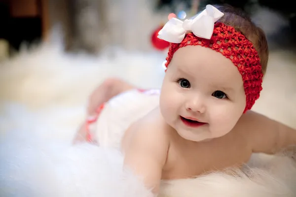 Karácsonyi baba lány — Stock Fotó