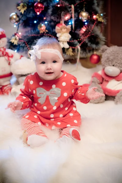 Christmas flicka — Stockfoto