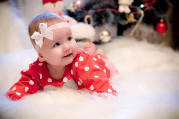 Natal bebê menina — Fotografia de Stock
