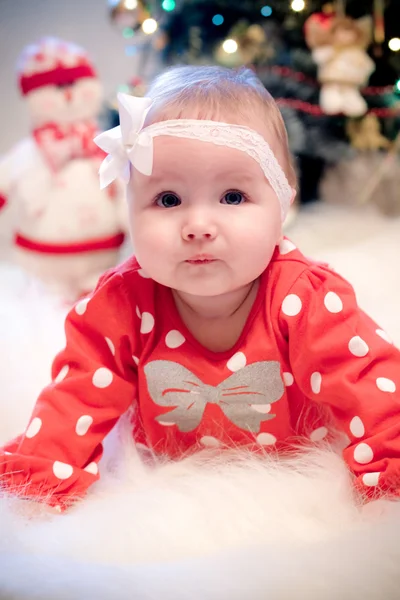 Christmas baby girl — Stock Photo, Image