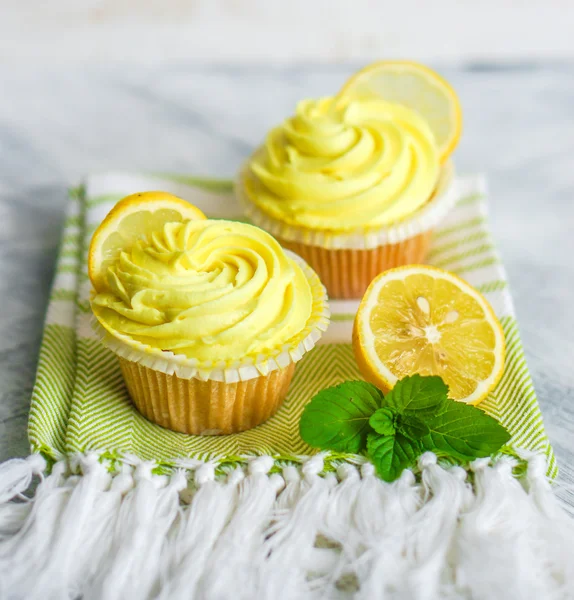 Cytryny cupcakes — Zdjęcie stockowe