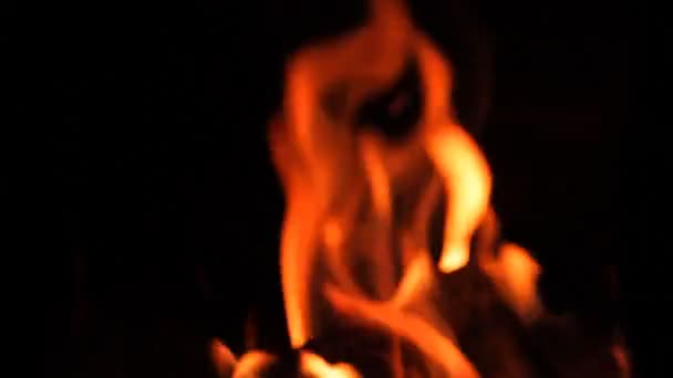 Fuego, estufa de leña, chimenea — Vídeos de Stock