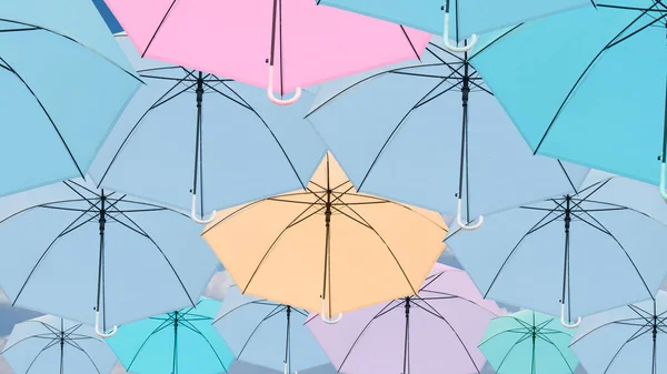 Background Image Colorful Umbrella Sky — Stock Photo, Image