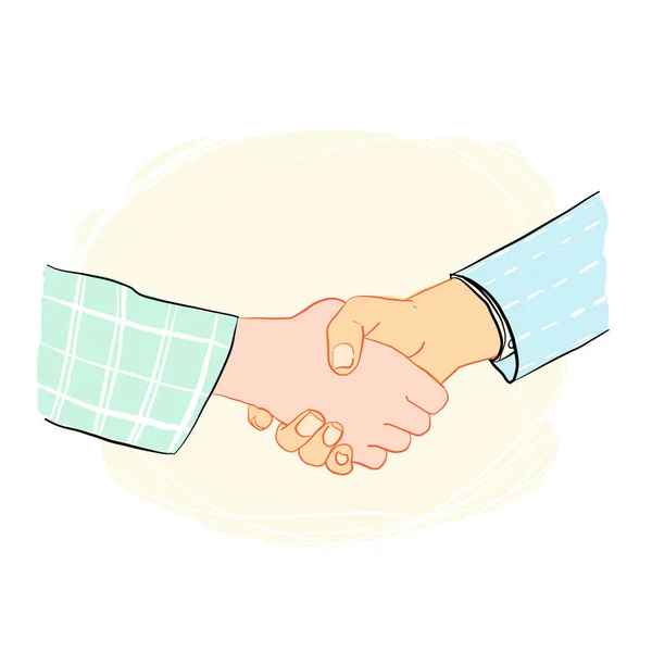 Handshake shaking hands business  illustration han drawn illustration