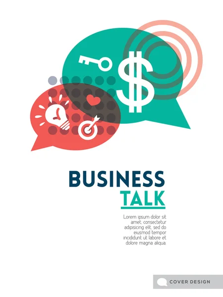 Business talk bolla discorso concetto di sfondo layout di progettazione per — Vettoriale Stock