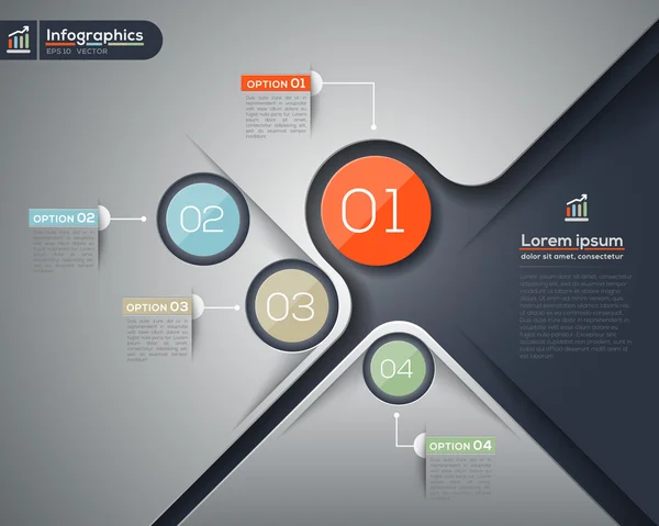 Infográficos de negócios modernos layout de design gráfico —  Vetores de Stock