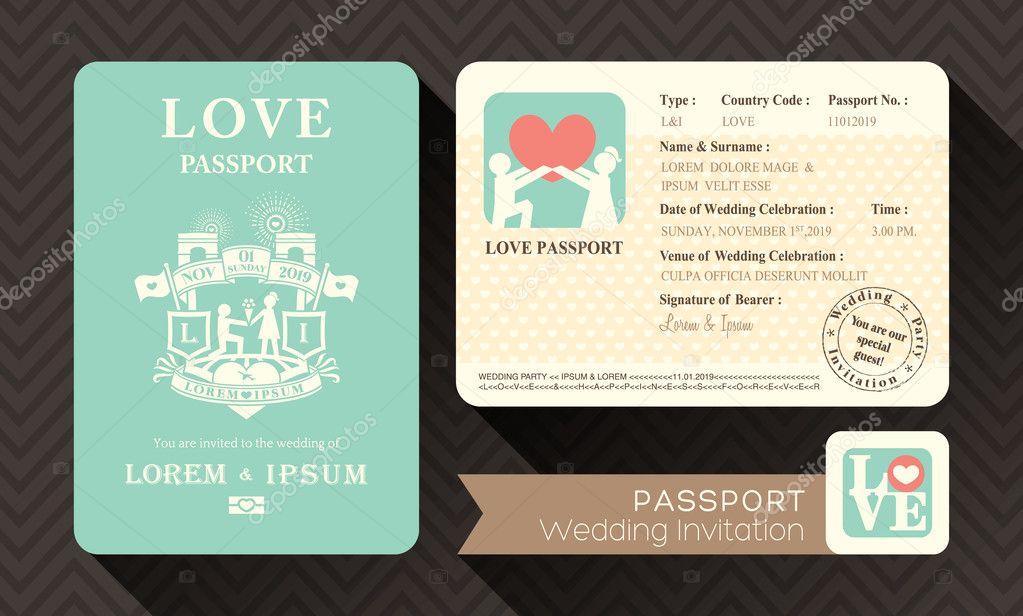 Passport Wedding Invitation