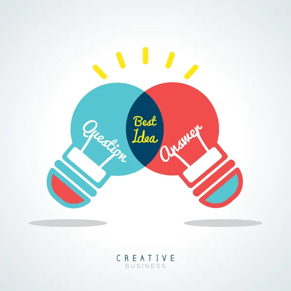 Mejor Idea Bombilla creativa Concepto Ilustración — Vector de stock