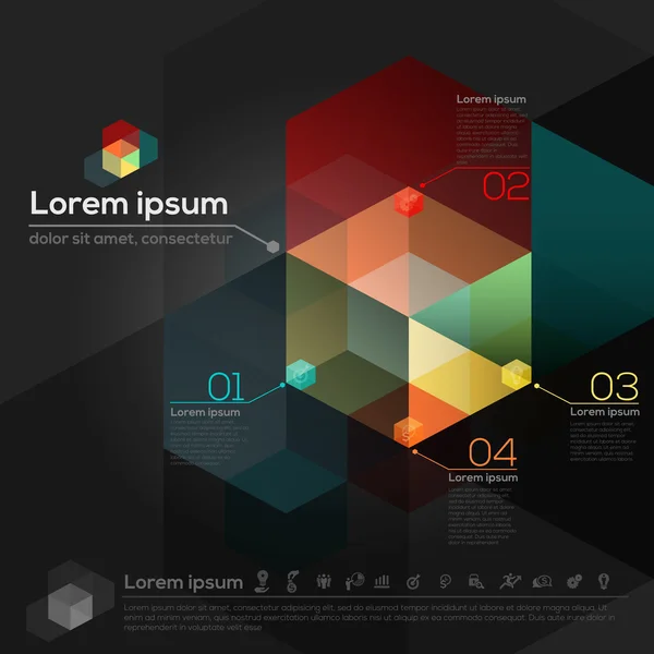 Geometrische abstracte design lay-out — Stockvector