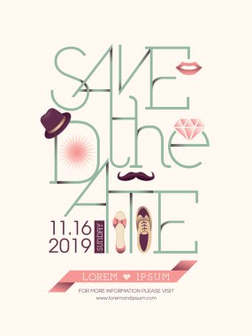 tarihi kartı tipografi Kaydet