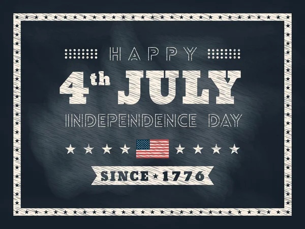 4 июля День Независимости Доска фон для карты или р — стоковый вектор