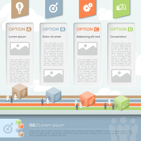 Layout de modelo de design de negócios — Vetor de Stock