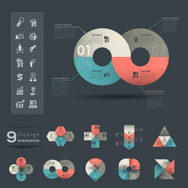 Modelo de elemento infográfico — Vetor de Stock