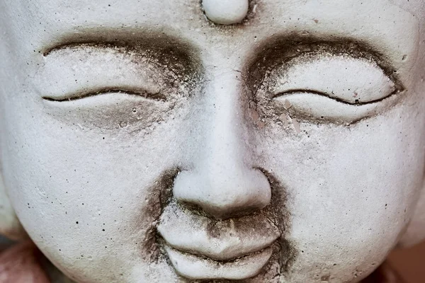 Buddha Kid Skulptur Staty Närbild — Stockfoto