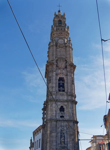 Klokkentoren Van Kerk Van Clerigos Die Werd Gebouwd 18E Eeuw — Stockfoto