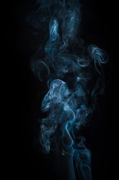 Moving smoke on a black background — Stock Photo, Image