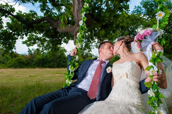 Esguicho e noiva — Fotografia de Stock