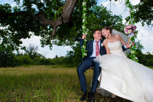 Esguicho e noiva — Fotografia de Stock