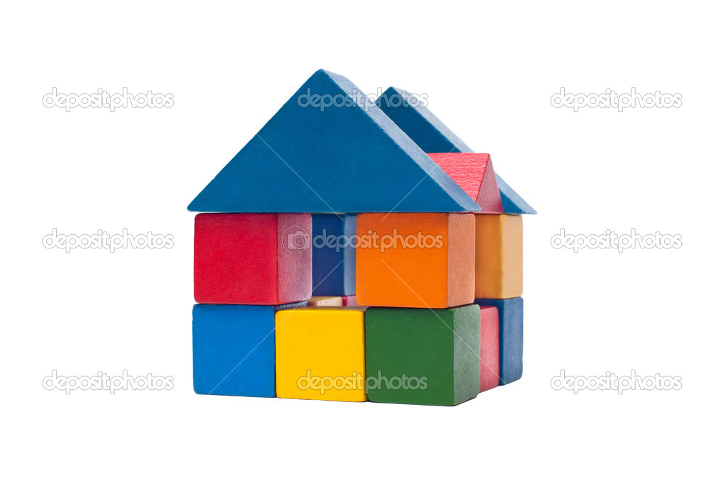 Old children's building blocks