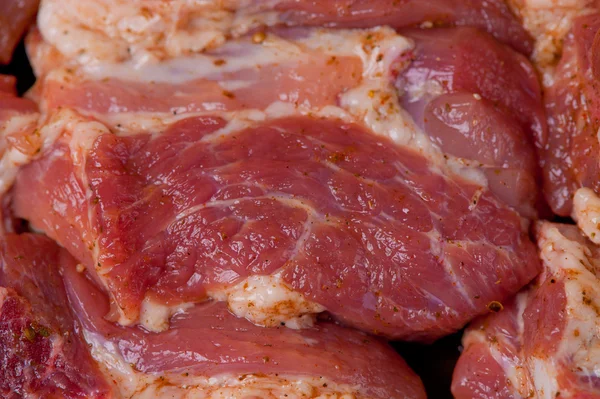 Carne cruda con condimento — Foto de Stock