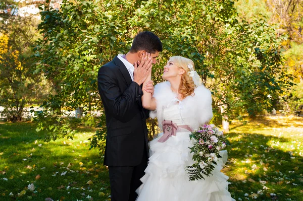 Esguicho e noiva — Fotografia de Stock