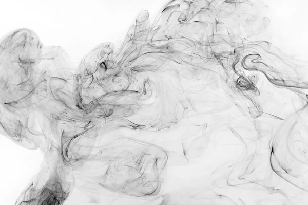 Abstract Black Smoke White Background — Stock Photo, Image