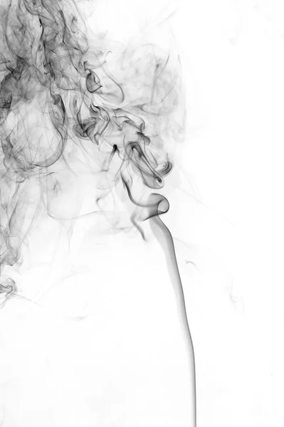 Abstract Black Smoke White Background — Stock Photo, Image